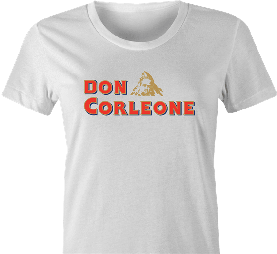 funny don corleone mashup white women's tee