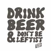 Funny Don't Be A Leftist - AOC Parody White T-Shirt