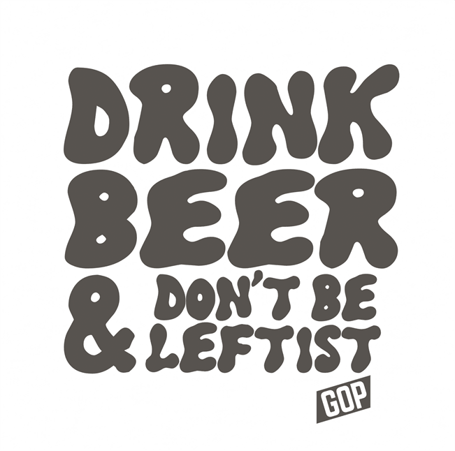 Funny Don't Be A Leftist - AOC Parody White T-Shirt