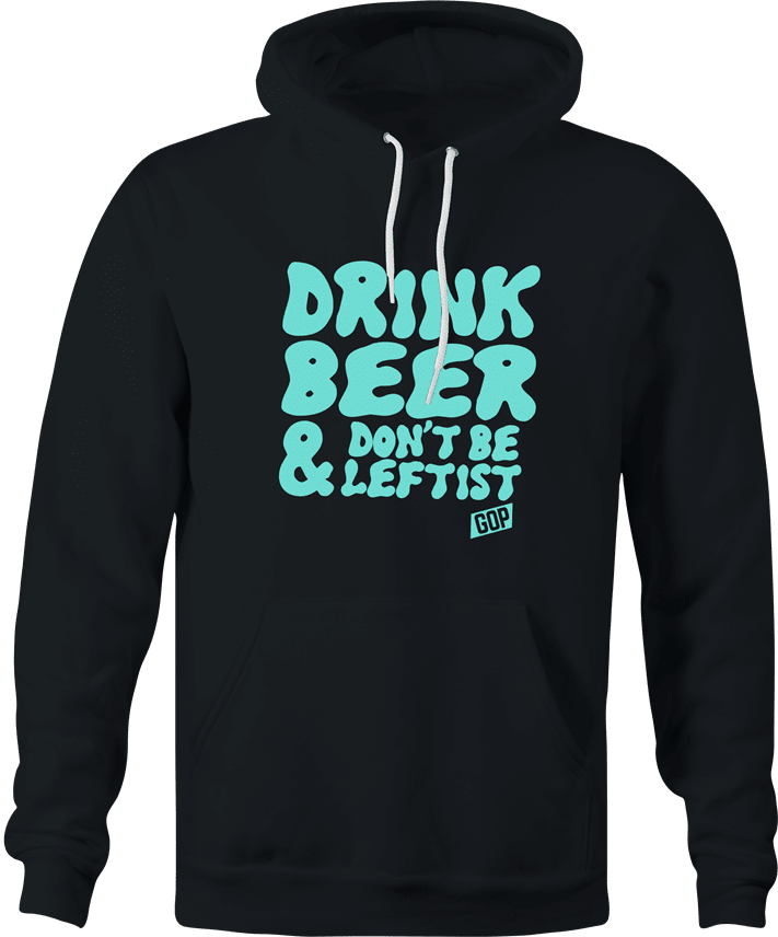 Funny Don't Be A Leftist - AOC Parody Black Hoodie