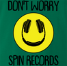 funny don't worry be happy DJ parody t-shirt men's green
