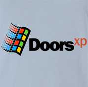 Funny Doors Operating System - Computer Inspired Parody light blue Men's T-Shirt