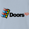 Funny Doors Operating System - Computer Inspired Parody light blue Men's T-Shirt