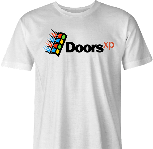 Funny Doors Operating Syste - Windows Inspired Parody White Men's T-Shirt