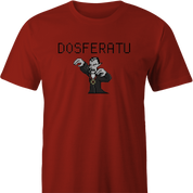 funny programming vampire ms-dos men's t-shirt red