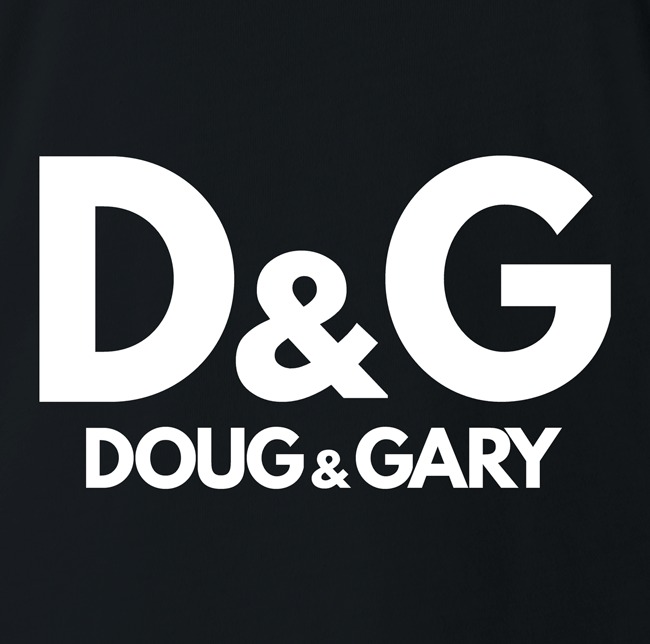 Funny Doug and Gary black grey t-shirt