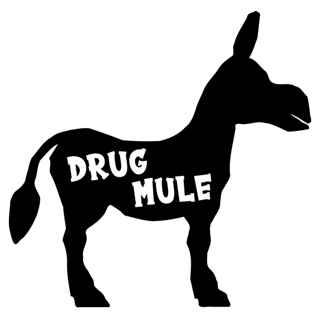 funny Drug Mule Parody white tee