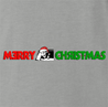 funny and Hilarious Lloyd Christmas wearing Sanata hat Happy Holidays dumb and dumber Parody t-shirt grey