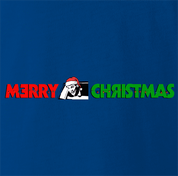 funny and Hilarious Lloyd Christmas wearing Sanata hat Happy Holidays dumb and dumber Parody t-shirt Royal Blue