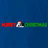 funny and Hilarious Lloyd Christmas wearing Sanata hat Happy Holidays dumb and dumber Parody t-shirt Royal Blue