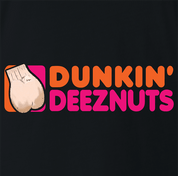 funny deez nuts men's black coffee shop t-shirt 