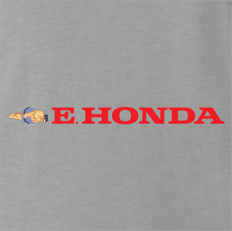 Funny e. honda street fighter ash grey tee