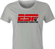 Funny ESP Mental Telpathy Parody T-Shirt Women's Ash Grey