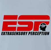 Funny ESP Mental Telpathy Parody Light Blue T-Shirt