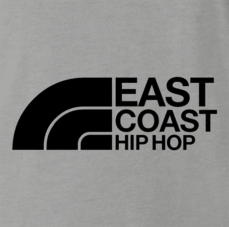 funny east coast hip hop northface rap parody t-shirt grey