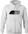 funny east coast hip hop northface rap parody t-shirt white men's hoodie