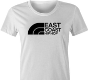 funny east coast hip hop northface rap parody t-shirt white women's 