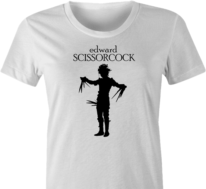 Funny weird Wtf edward scissor cock women's t-shirt