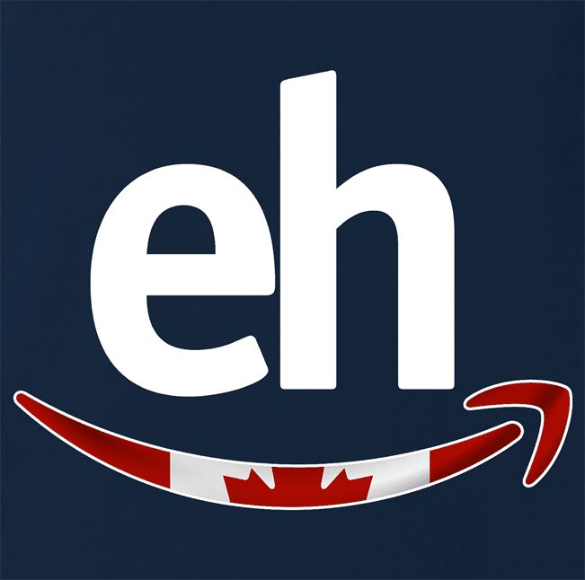 funny Canadian Eh - Amazon Canada Parody white men's Navy Blue t-shirt