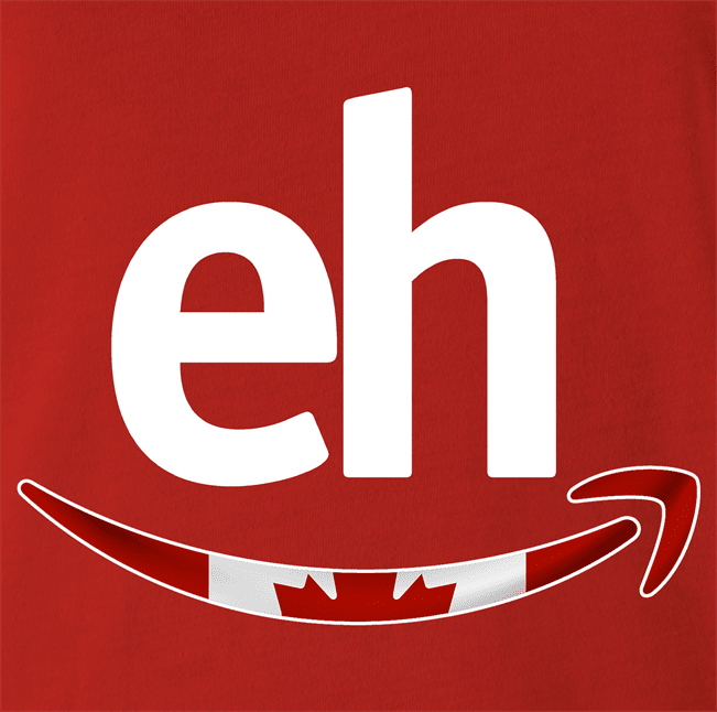 funny Canadian Eh - Amazon Canada Parody red t-shirt