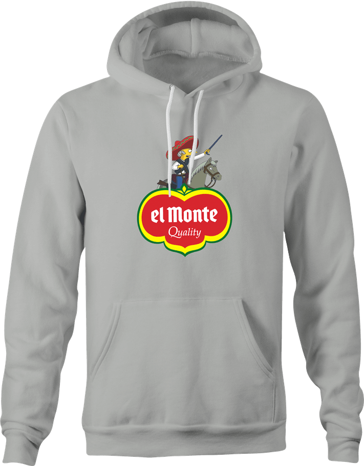 Funny El Monte Senor Burns Simpsons T-Shirt Ash Grey Hoodie