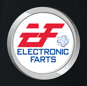 Funny Ea electronic arts Fart parody black t-shirt