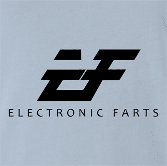 Funny Ea electronic arts Fart parody light blue  t-shirt