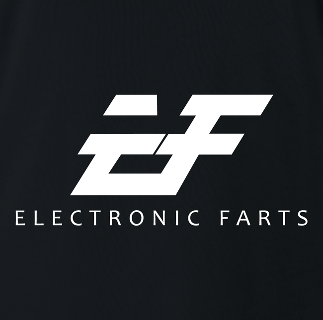 Funny Ea electronic arts Fart parody black t-shirt