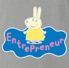 funny Miss Rabbit Peppa the Pig Entrepreneur Parody Ash Grey t-shirt