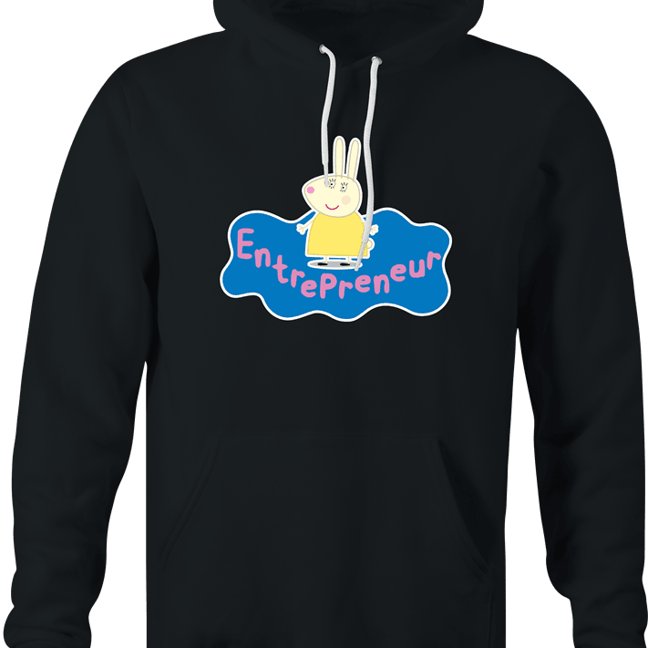 funny Miss Rabbit Peppa the Pig Entrepreneur Parody black hoodie