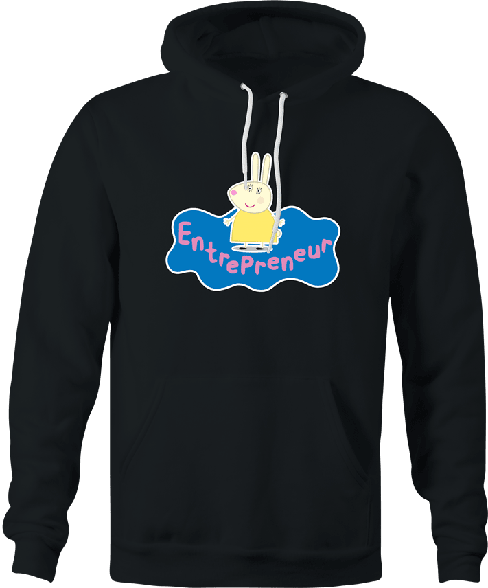 funny Miss Rabbit Peppa the Pig Entrepreneur Parody black hoodie