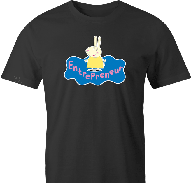 funny Miss Rabbit Peppa the Pig Entrepreneur Parody men's t-shirt