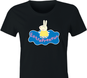 funny Miss Rabbit Peppa the Pig Entrepreneur Parody women's black