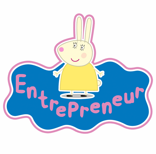 funny Miss Rabbit Peppa the Pig Entrepreneur Parody white tee