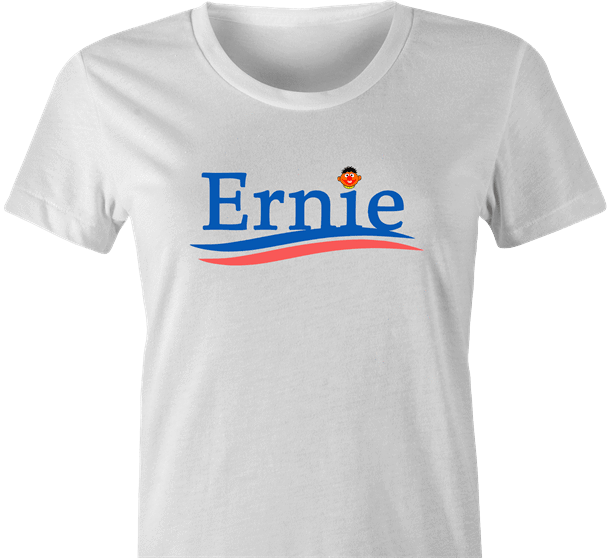 funny Ernie From Sesame Street For President white women's t-shirt