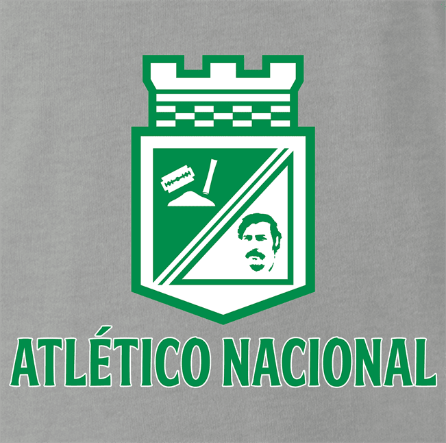 funny Pablo Escobar Football - Soccer Club Parody Ash Grey t-shirt