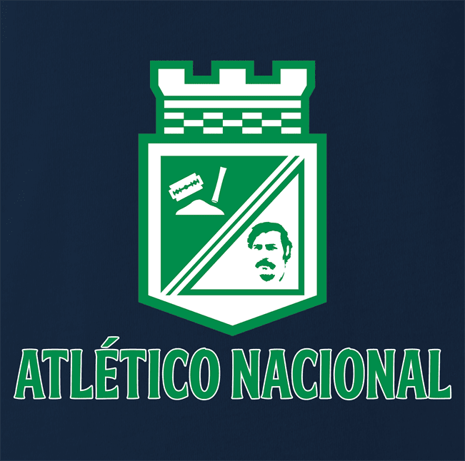 funny Pablo Escobar Football - Soccer Club Parody Navy t-shirt