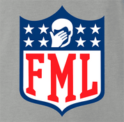 funny FML f my life NFL fanatasy football t-shirt grey