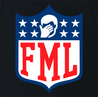 funny FML f my life NFL fanatasy football t-shirt black