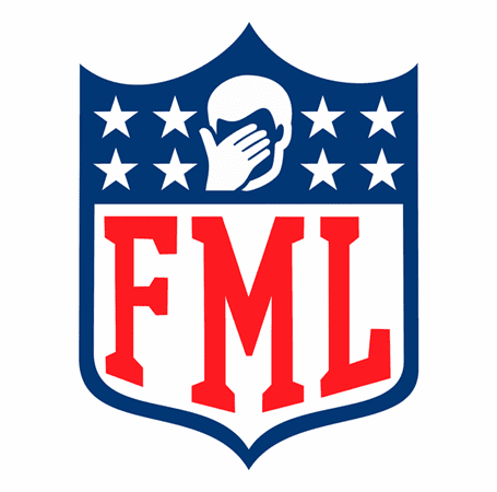 funny FML f my life NFL fanatasy football white tee