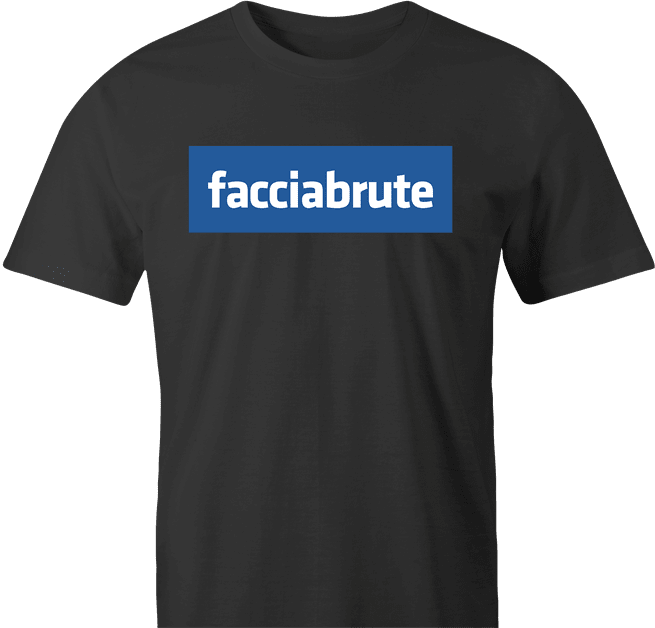 Funny men's black facebook logo parody t-shirt 