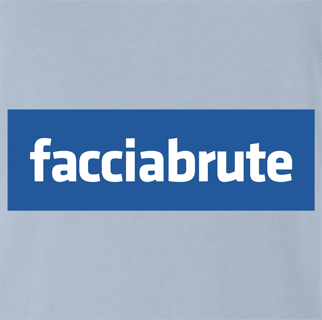 Funny men's light blue facebook logo parody t-shirt 