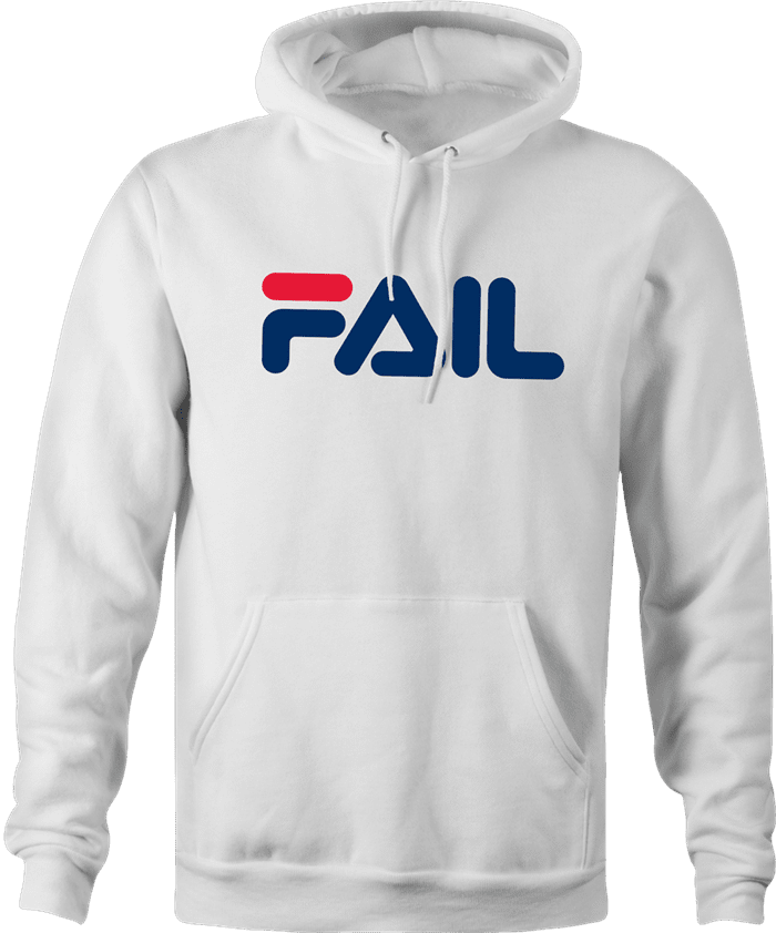 fila Fail you suck total fail internet viral parody hoodie white 
