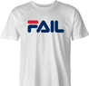 fila Fail you suck total fail internet viral parody t-shirt men's white 
