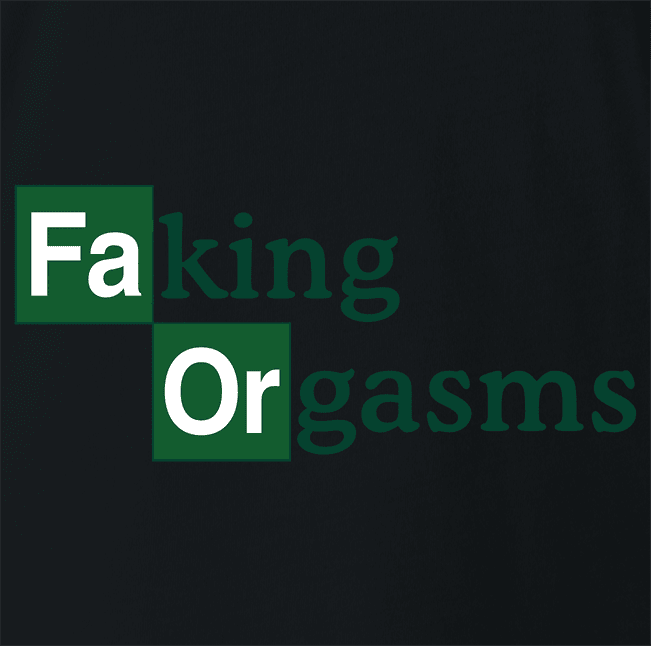 Funny Faking Orgasms Breaking Bad Mashups Parody Black T-Shirt