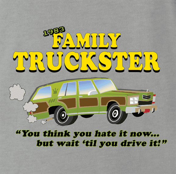 Family Truckster national lampoons family vacation parody t-shirt grey 