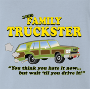 Family Truckster national lampoons family vacation parody t-shirt light blue