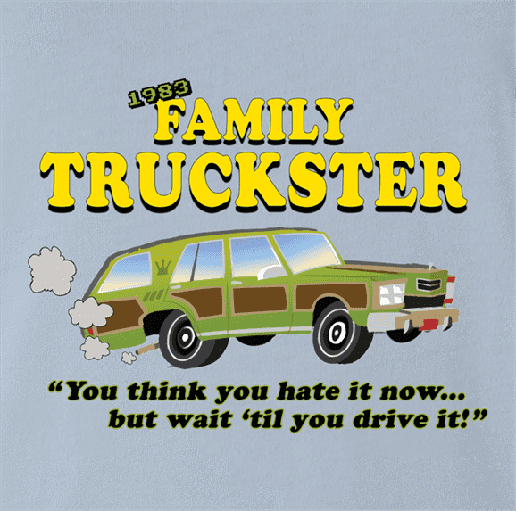 Family Truckster national lampoons family vacation parody t-shirt light blue