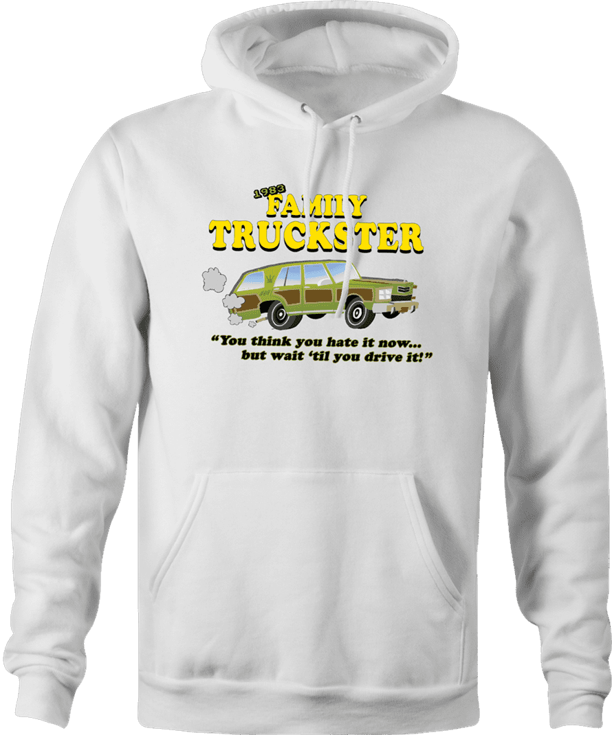Family Truckster national lampoons family vacation parody hoodie white  