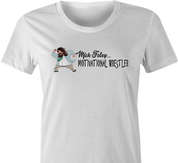 funny Mick Foley Meets Chris Farley Motivational Speaker Mashup WWF SNL Parody white women's t-shirt